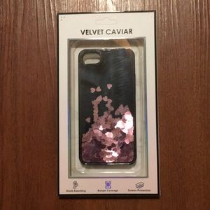 Velvet Caviar Glitter Hearts iPhone 7 Case